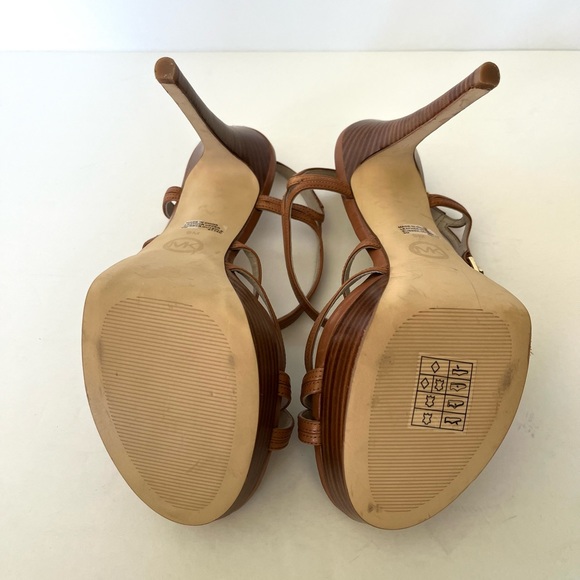 Michael Kors High Heels Sandals Tan Brown Size 9 - Picture 3 of 7
